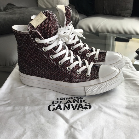 Converse Shoes - High Top Maroon Blank Canvas Converse 8